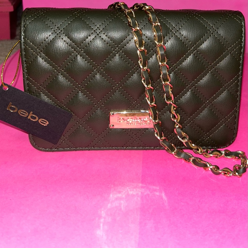 Army Green medium Bebe crossbody bag.